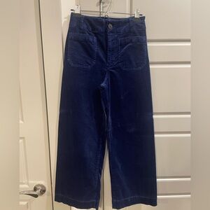 The Colette Cropped Wide-Leg Pants by Maeve: Corduroy Edition